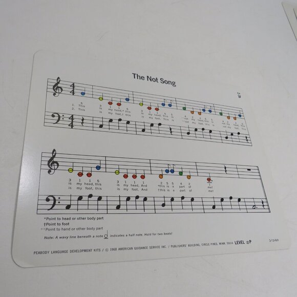 Peabody 60s Xylophone Music (5) Cards DOUBLE SIDED incomplete set - Picture 6 of 12